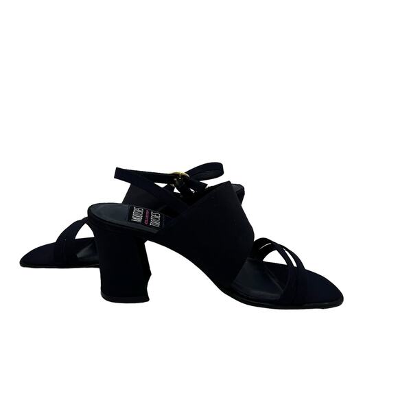 Mootsies Tootsies women's size 9 black block heeled sandals S0302 - Picture 4 of 10